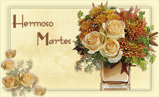 Serie Floreros: Tarjeta con Flores  Martes