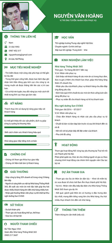 ảnh cv nên để ảnh gì