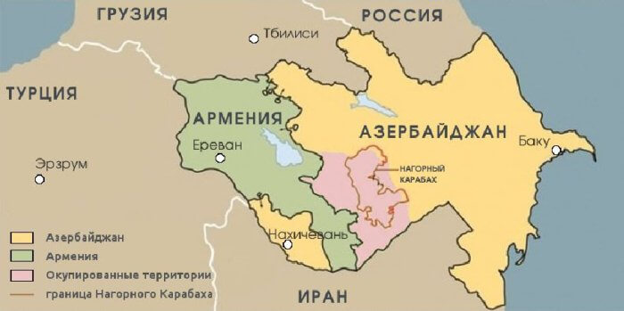 Азербайджан на карте Азербайджан на карте