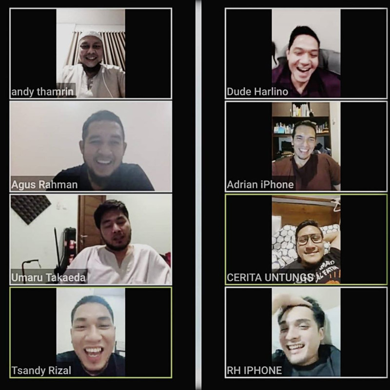 Keseruan video call 6 seleb Tanah Air, lepas kangen dengan #DiRumahAja