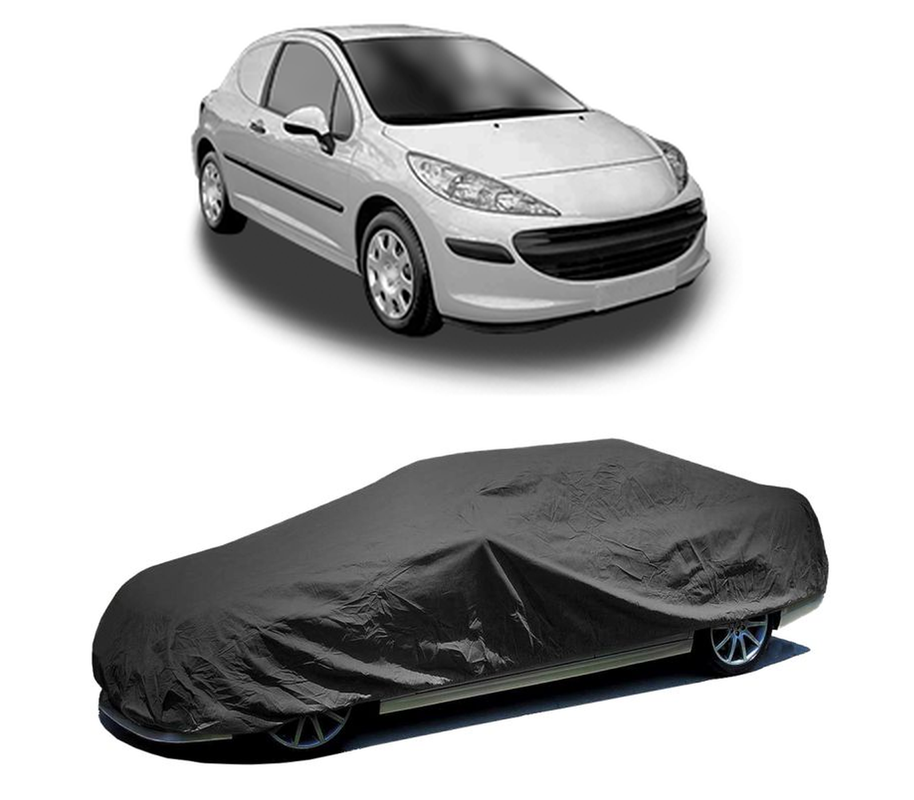 Husa tip prelata auto pentru PEUGEOT 207 Hatchback Van (WA_, WC_) 2007 - 2012,culoare negru, material textil impermeabil, rezistanta la intemperii praf UV, CARPASSION Husa Protectie