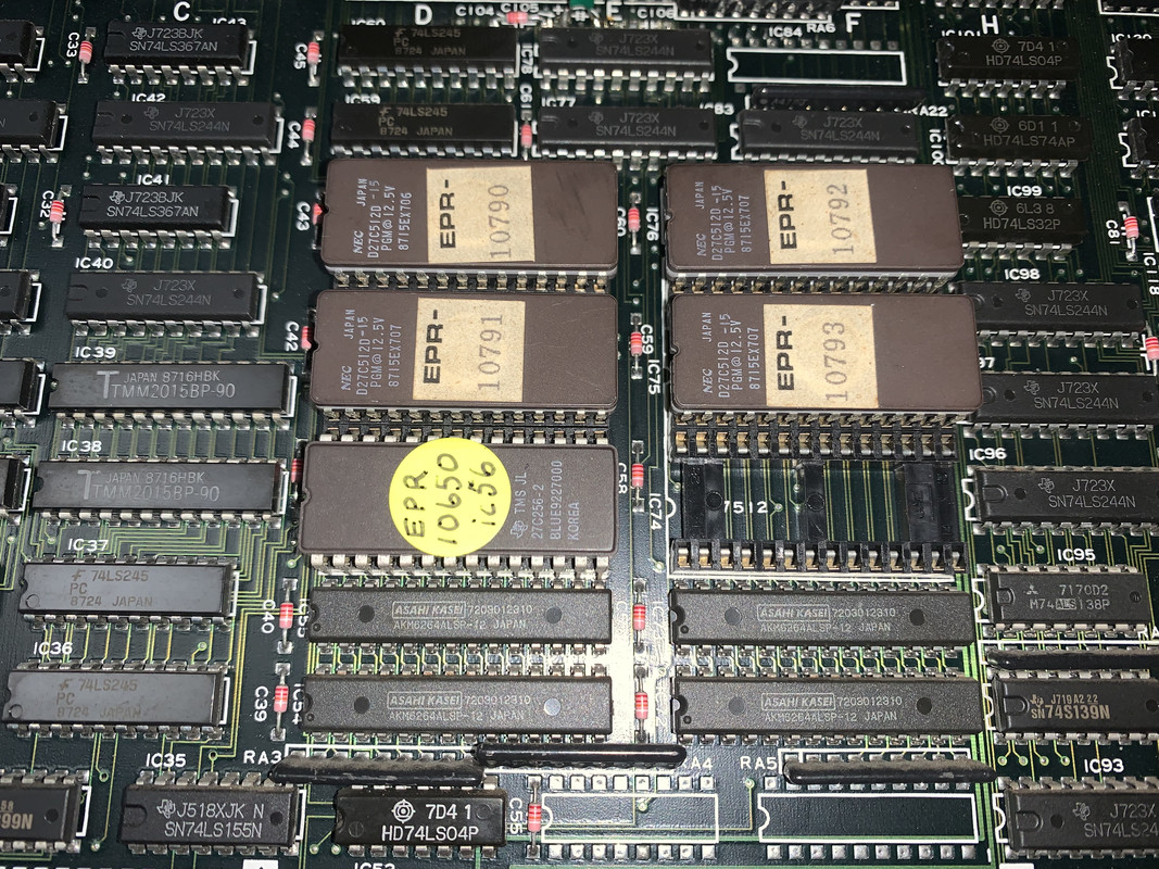 Sega Super Hang-On Repair Log - PCB and Monitor Repair logs Sega Super Hang-On Repair Log - PCB and Monitor Repair logs