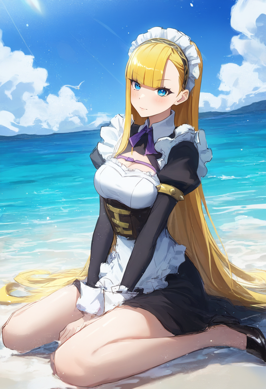 1girl, {{Tuareninya Veyron (overlord)}}, very long hair, Straight hair, gold hai s-1378193593