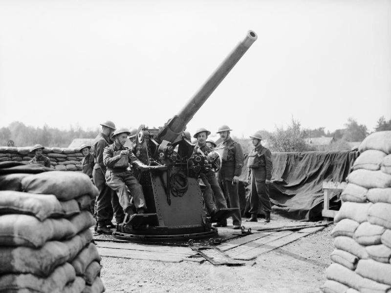 QF de 76,2 mm en Kent, mayo de 1940