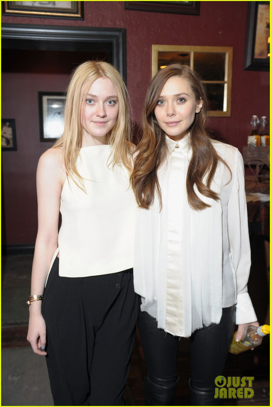 Photo of Elizabeth Olsen  & her friend Dakota Fanning