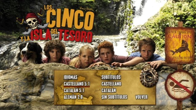 2 - Los Cinco y La Isla del Tesoro [DVD5 Full][Pal][Cast/Ale/Cat][Sub:Varios][Aventuras][2014]