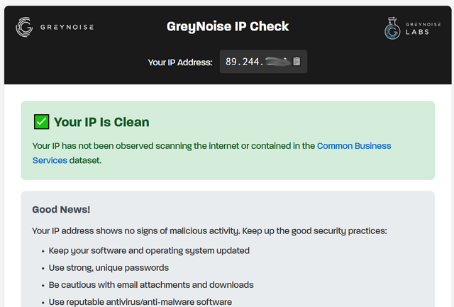 Gray Nose IP-Check