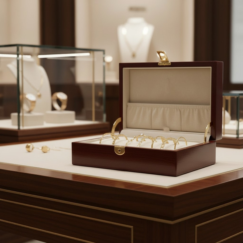 Gold-Plated Stacked Chain Bracelet Set