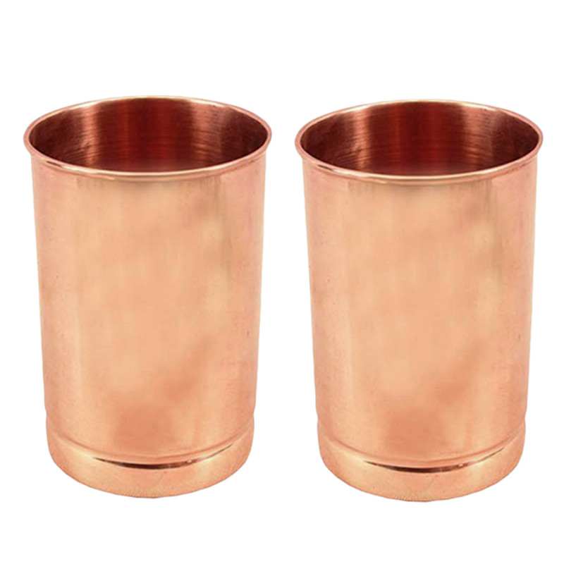 Vasos de cobre de vidrio liso 250 ml bar viajero ayurvédico restaurante para regalo - Imagen 2 de 5