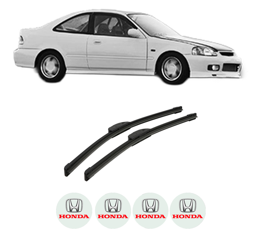 Set stergatoare auto HONDA CIVIC VI Coupe (EJ, EM1) din 1996-2000, pentru parbriz auto, 2 bucati, Bosch Aerotwin Retrofit, din cauciuc siliconat rezistent, 4 Stickere Auto HONDA