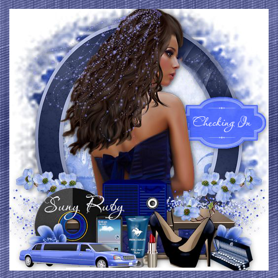 Suny-Ruby-Checking-In-Lady-Blue-Car