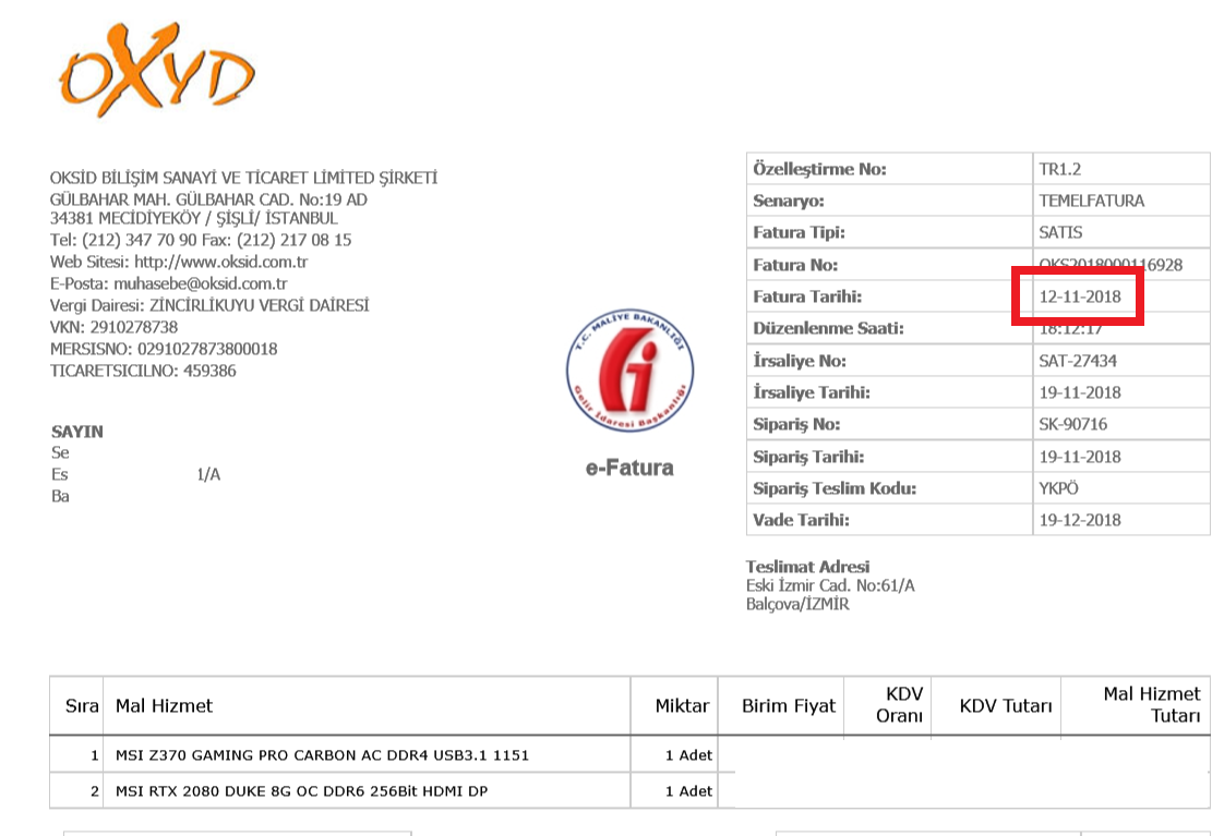 ... SATILdı ... MSI Geforce Rtx 2080 Duke 8G OC / Türkiye Garanti