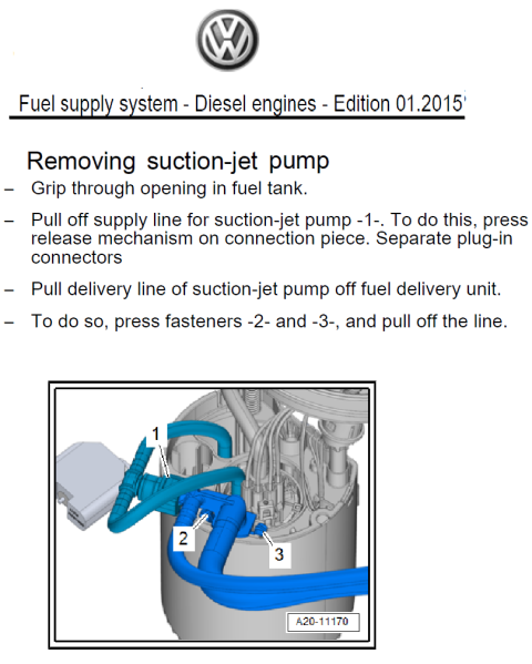 Suction Jet Pump-Can't remove | VW Vortex - Volkswagen Forum
