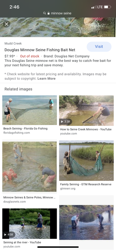 To those familiar with seine nets - I need your expertise - Fishing Tackle  - Bass Fishing Forums