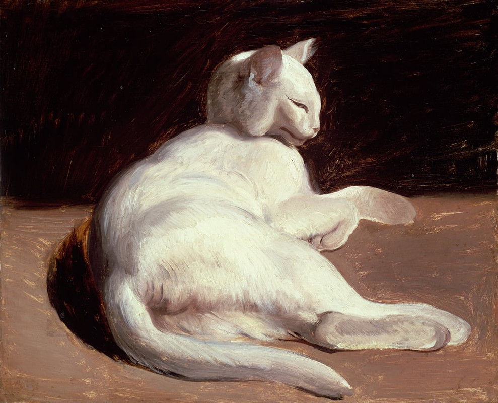 Theodore-Gericault-The-White-Cat-c1817-18-Meister-Drucke-832753