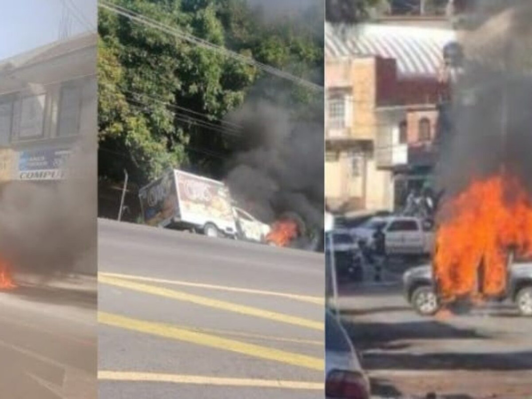 Tiroteo entre narcos, del CJNG, Los Viagras y Pueblos Unidos, deja autos quemados