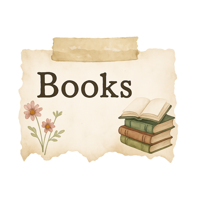 Books Floral Divider