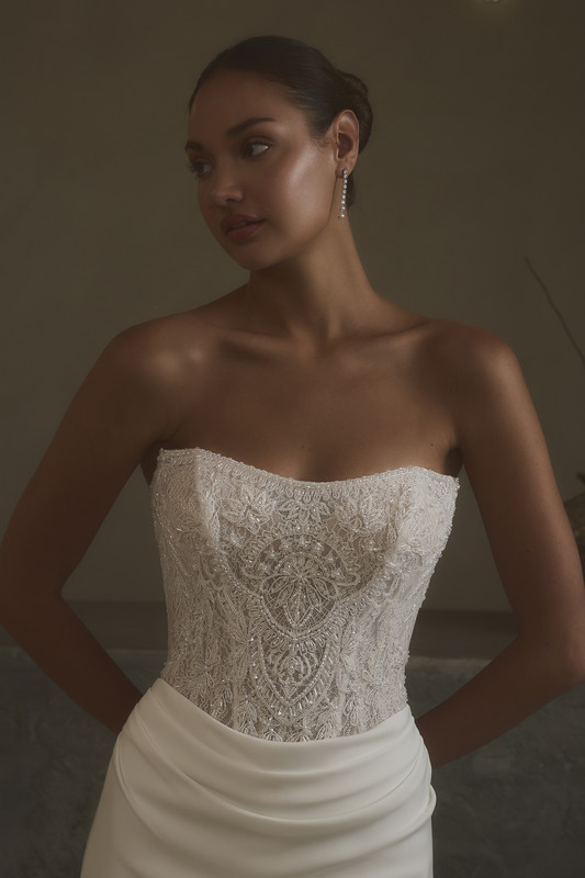 Casablanca Bridal Ruthie Bodice Close Up