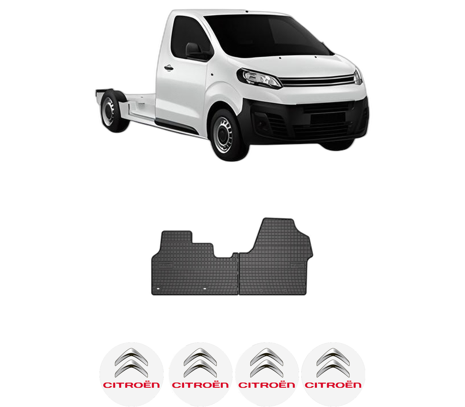 Set covorase presuri CITROEN JUMPY III Platform/Chassis (V_) din 2016-2023, auto, din cauciuc thermoplastic, 4 Stickere auto cu CITROEN