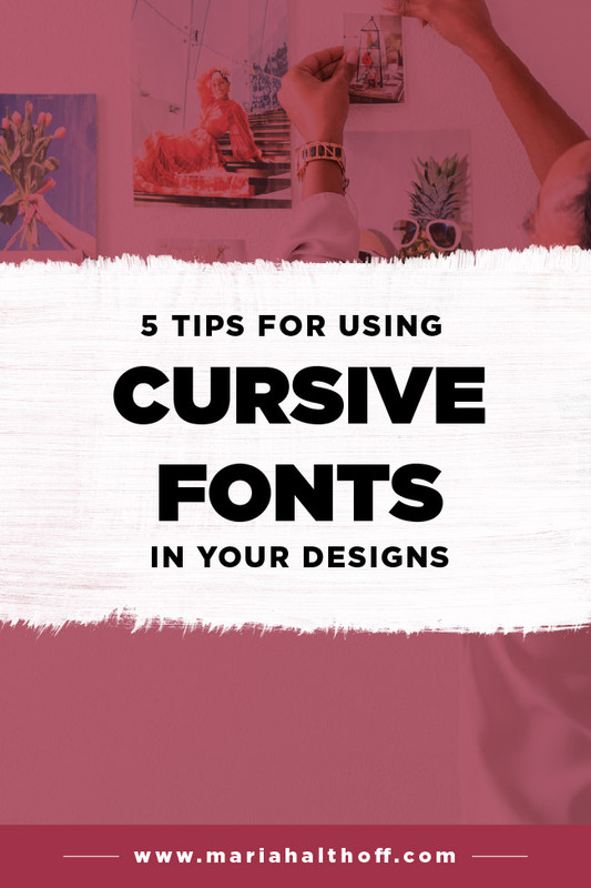 There’s no doubt that cursive fonts are one of the most popular trends in typography right now. And it’s not hard to see why! Check out my top 5 tips for effectively using cursive fonts in your designs.
