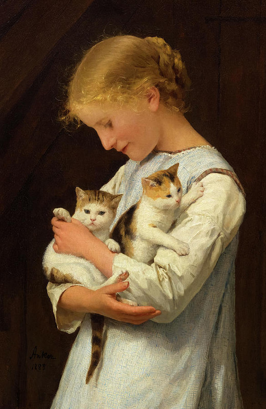 1-girl-with-two-cats-1888-albert-anker
