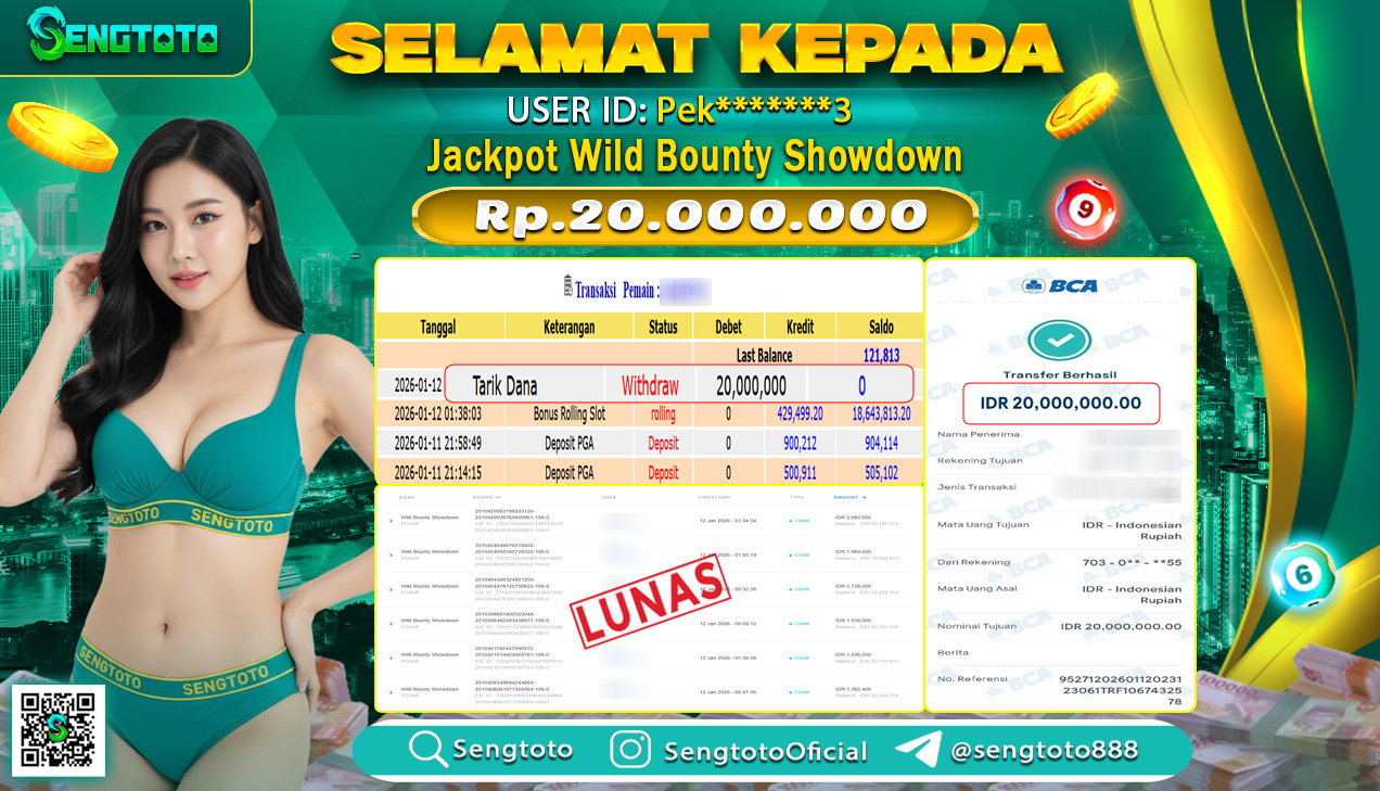 BUKTI PEMBAYARAN SLOT WILD BOUNTY SHOWDOWN