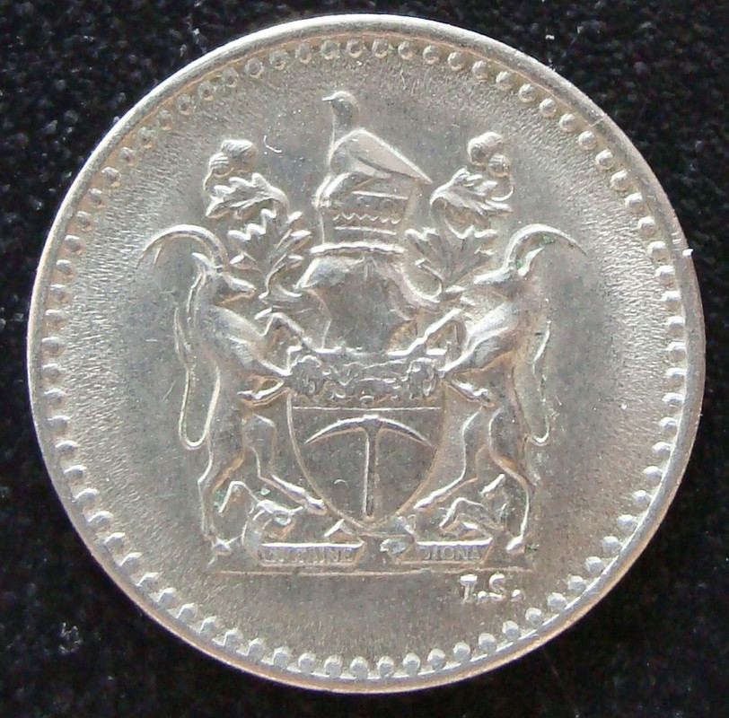 2 1/2 Centavos de Dólar. Rhodesia (1970) ZBW-2-5-Centavos-D-lar-1970-anv