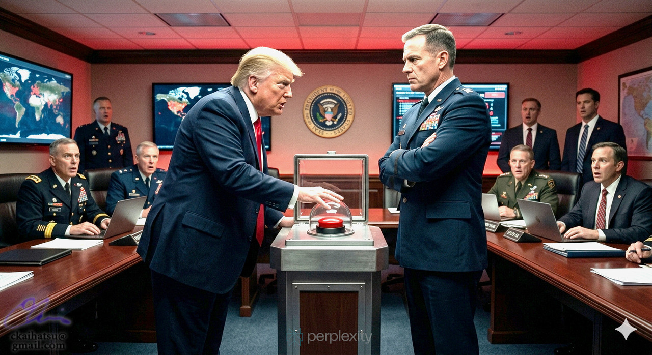 260425 General Caine blocking Trump from The Button Gemini Generated Image iba2xiiba2xiiba2 png xcf