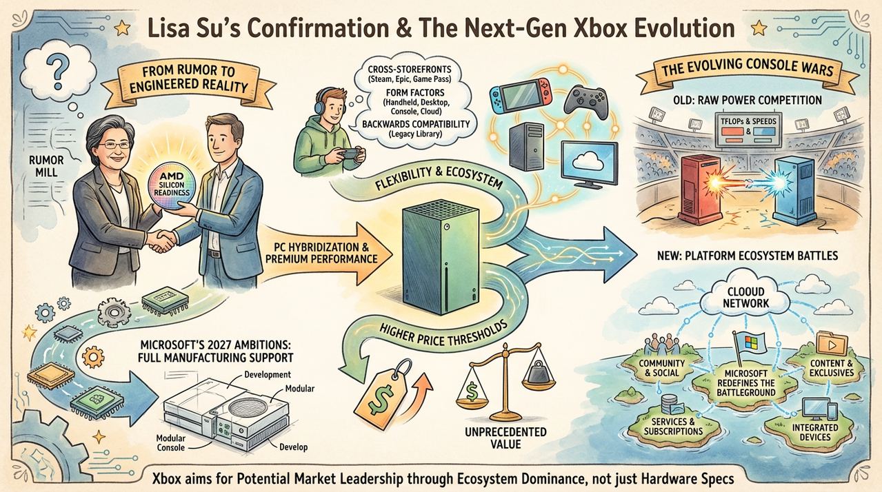 AMD CEO Lisa Su's Bombshell: Next-Gen Xbox Locked for 2027 Launch 1 Advanced computer processor chip representing next-gen console technology