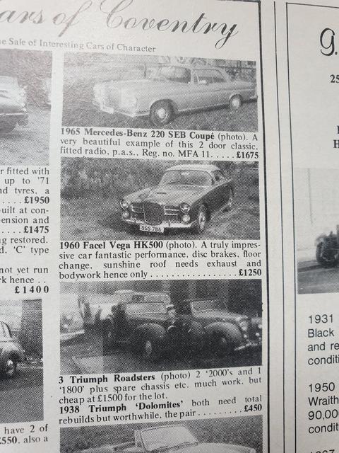 More Old Classic Prices Page 1 Classic Cars And Yesterday S