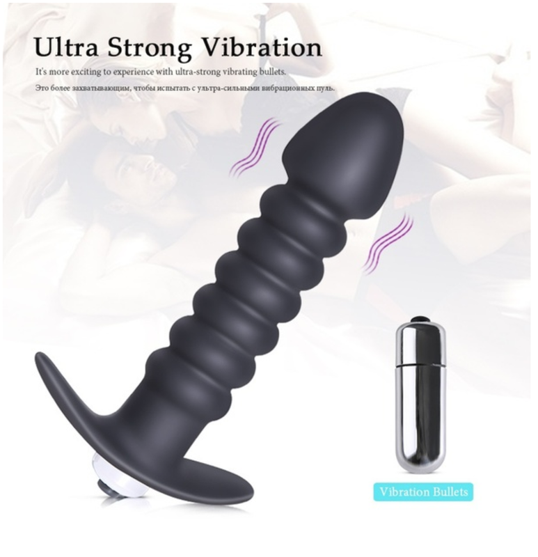 Silicone Vibrating Anal Butt Plug Vibrator Anal Sex Toys for Women Men  Couples | eBay