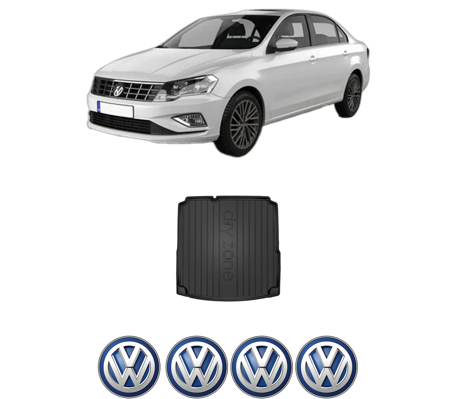 Tavita Portbagaj Volkswagen JETTA IV (162, 163, AV3, AV2) din 2010-2018, Protectie Portbagaj Auto, 4x Stickere auto cu Volkswagen