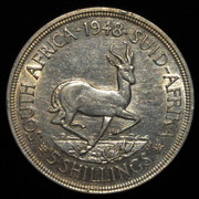 5 shillings. Unión Sudafricana. Jorge VI. 1948. D7-K-4197b