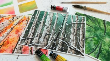 Watercolor All Year Round : Maintain a Practice & Build Your Skill Set with Simple Forests