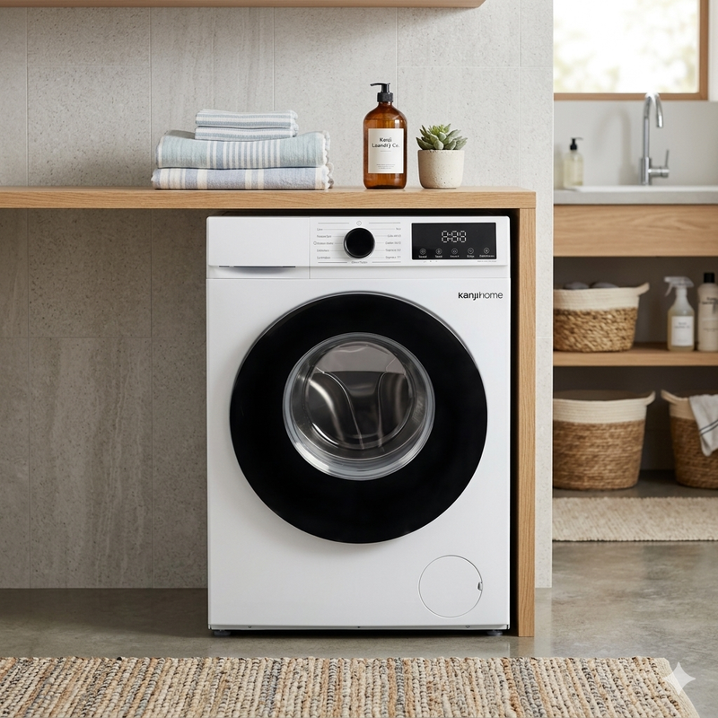 Lavarropas Kanjihome 8kg C/ftal Inverter Blanco
