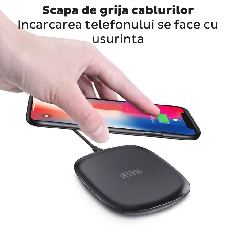 Incarcator wireless Joyroom JR-A12, Putere 5W, Incarcare Qi, compatibil cu dispozitive MagSafe, Negru res bf5af9b50ec1aa6604f36bec6e9081f8