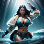 00682-1672913029-a close up film photo, portrait of a native Iñupiat woman, wolves fur outfit, jewel