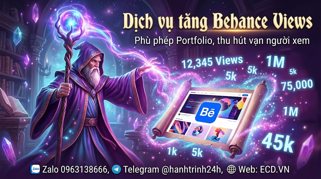 dịch vụ tăng behance views cao cấp cho portfolio