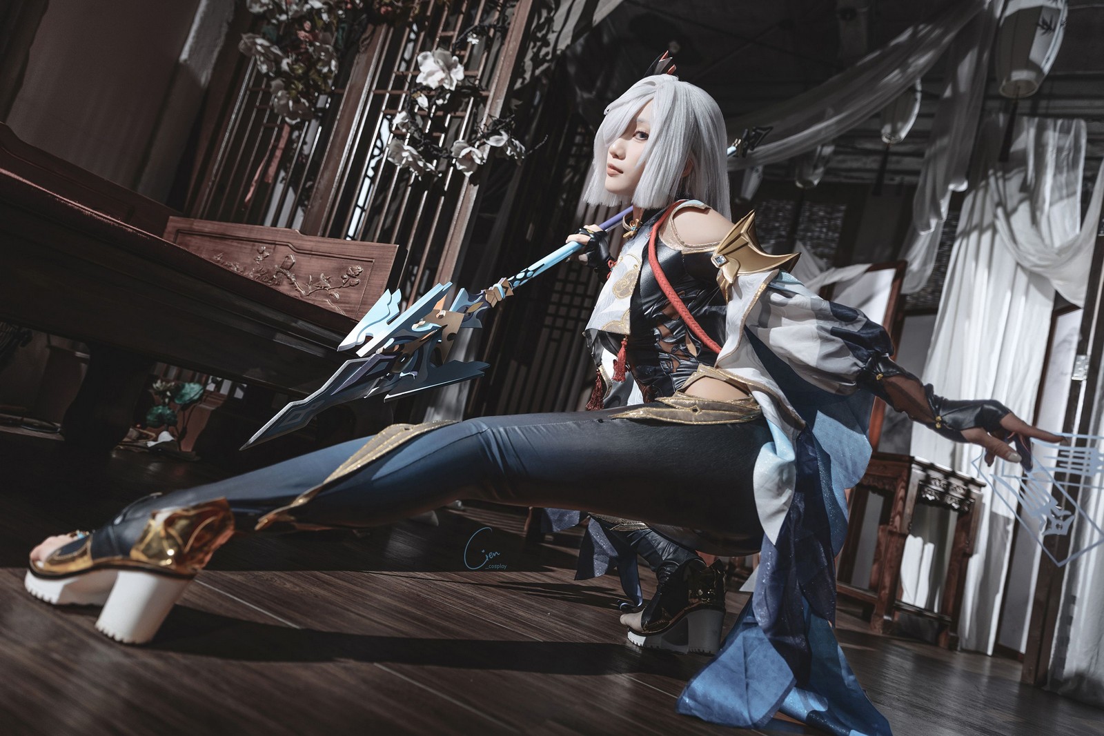 Cien恩恩 原神 申鹤 Cosplay 写真合集｜角色还原高清大图（31P｜89MB）插图1