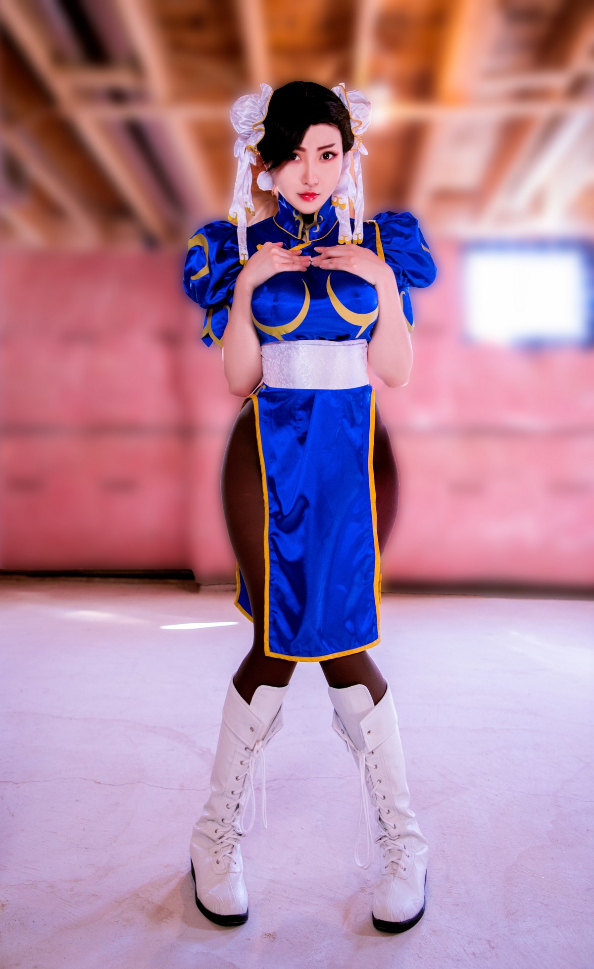 MissWarmJ Chun-Li Cosplay HD Photoshoot Set [54P-70.3M]插图5