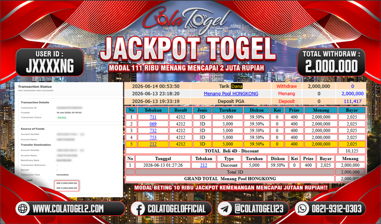JACKPOT HONGKONG LOTTO!!