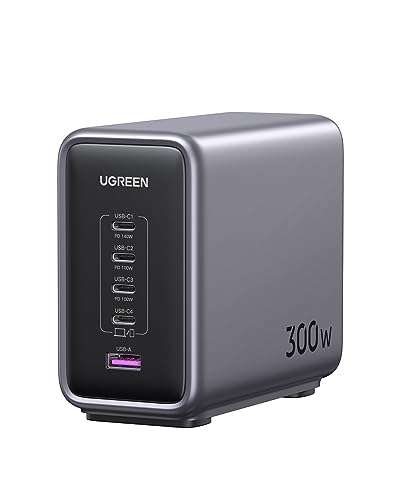 Amazon: UGREEN Nexode 300W GAN Cargador Tipo C, PD3.1 Estación de Carga con 5 Puertos 
