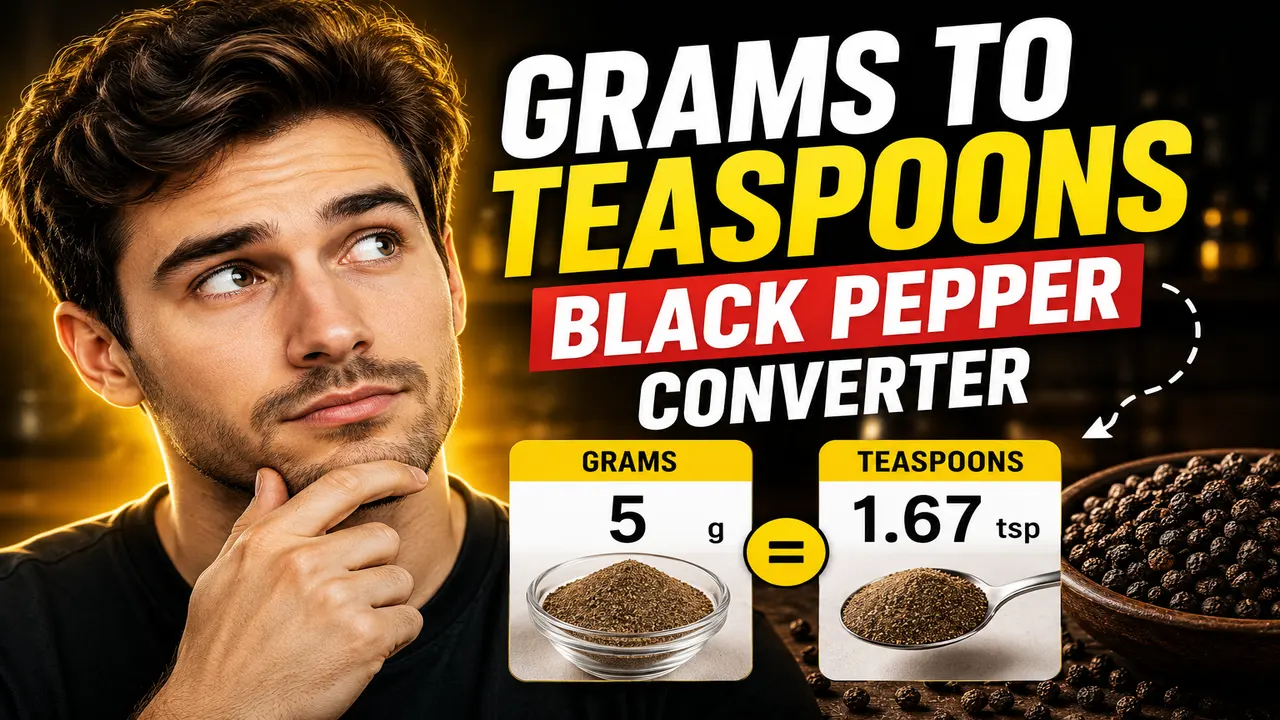 Grams To Teaspoons Black Pepper