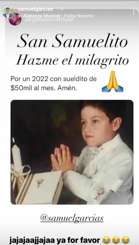 Rezan a “San Samuel García” para tener un sueldito de 50 mil pesos al mes