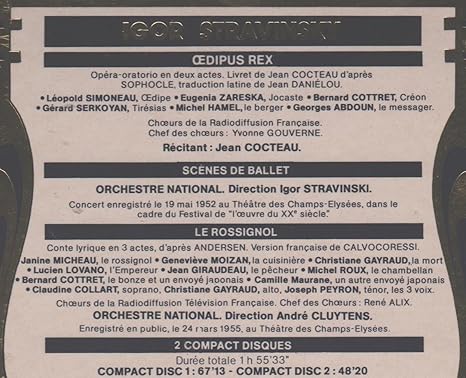 Stravinsky Oedipus Paris