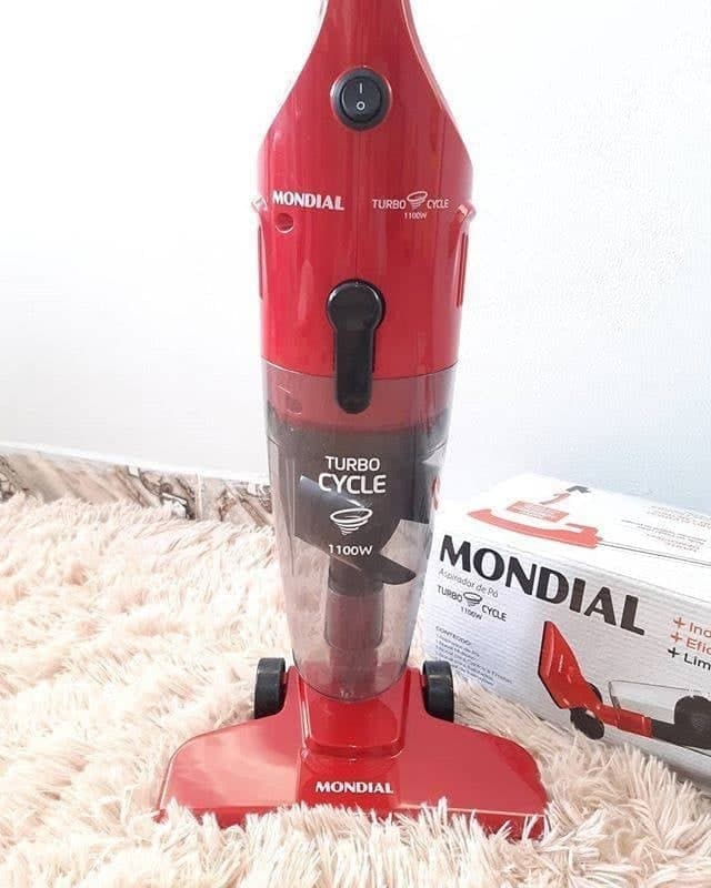 Aspirador de Pó Vertical Mondial 1100W – Turbo Cycle AP-36 Vermelho e Preto