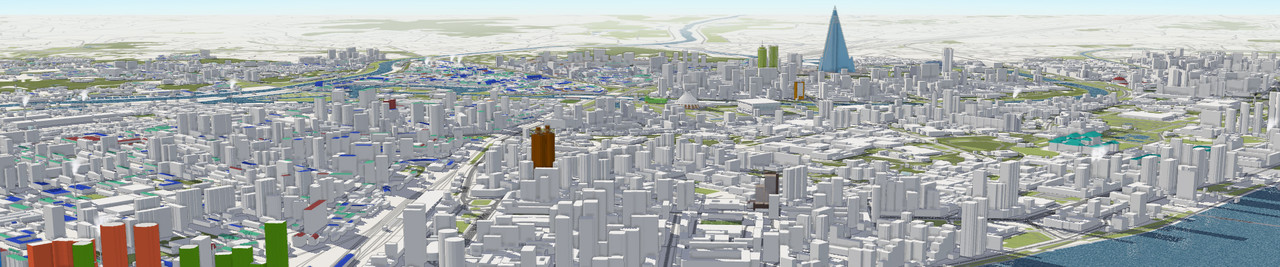 Pyongyang 3D Demo F4map Skyline
