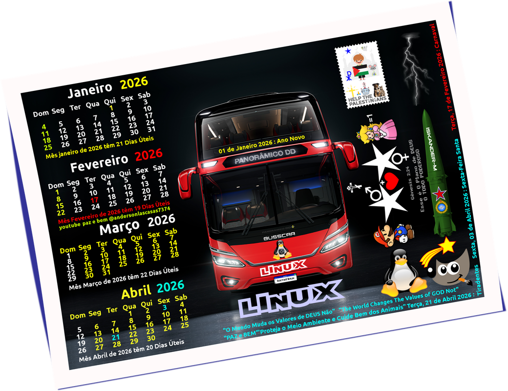 Busscar DD Panoramico NB1 Frontal Calendarios JFMA 2026 Extra Polaroid Operator Navy Image Magick LI
