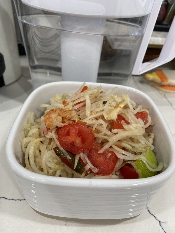 Papaya salad gỏi đu đủ Lào  2690-E03-D-B030-4667-AA42-42-D15-B45-BCD3