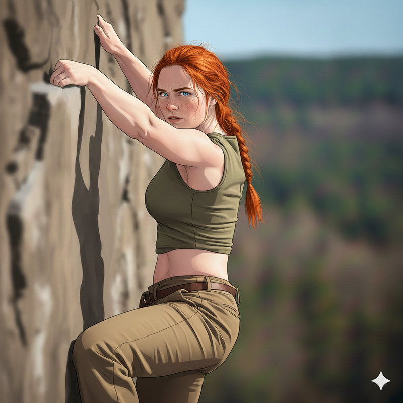 Amaryllis Pendraig Climbing Mountain Anime